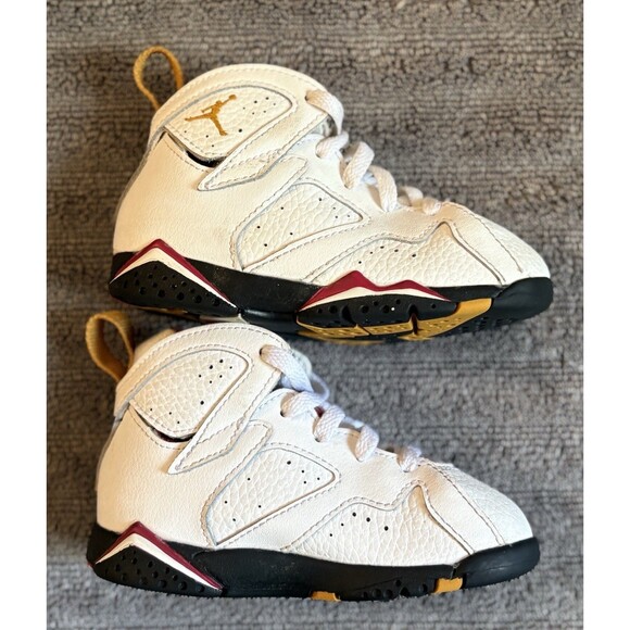 Nike Air Jordan 7 Retro Cardinal White Red Black Kids Size 8C DJ2776-106 - Picture 1 of 6